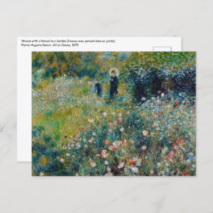 Renoir - Woman with a Parasol in a Garden Postcard