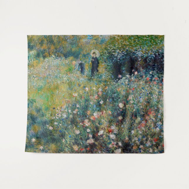 Renoir - Woman with a Parasol in a Garden Tapestry (Front (Horizontal))