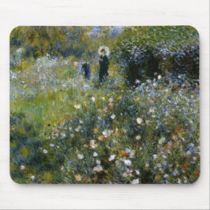Renoir Woman with Parasol in Garden Fine Art Mouse Mat