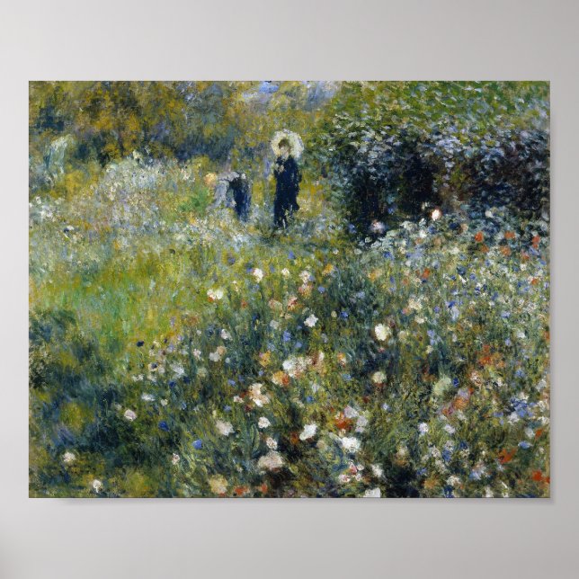 Renoir Woman with Parasol in Garden Poster (Front)