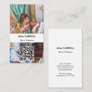 Renoir - Young Girls at the Piano - QR Code Business Card