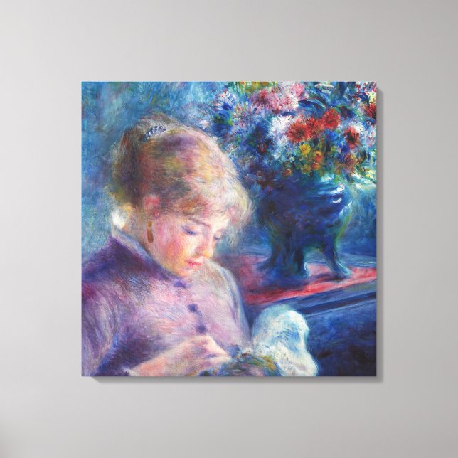 Renoir, Young Woman Sewing Stretched Canvas  Print (Front)