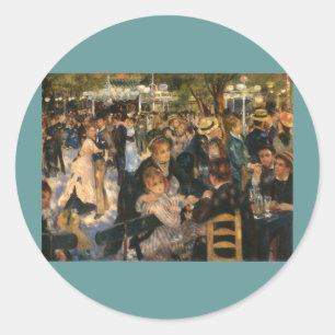 Renoir's Bal du   de la Galette (1876) Classic Round Sticker