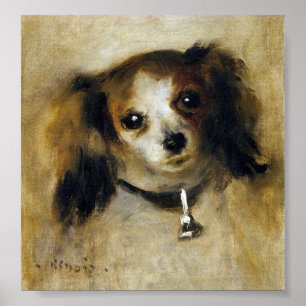 Renoir's Head of A Dog 1870 Poster