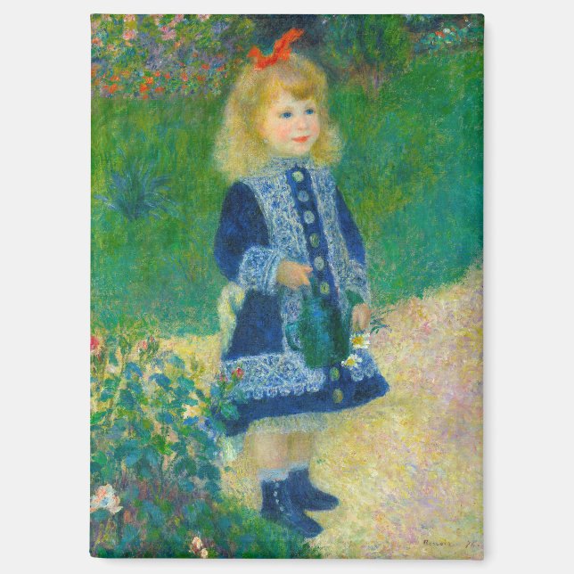 Renoir's Little Girl in Blue with Watering Can Magnet (Front)