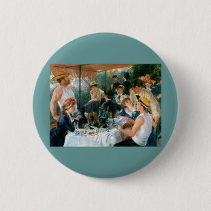 Renoir's Luncheon of the Boating Party (1881) 6 Cm Round Badge