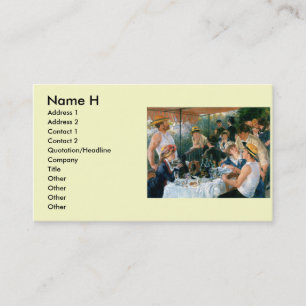 Renoir's Luncheon of the Boating Party (1881) Business Card