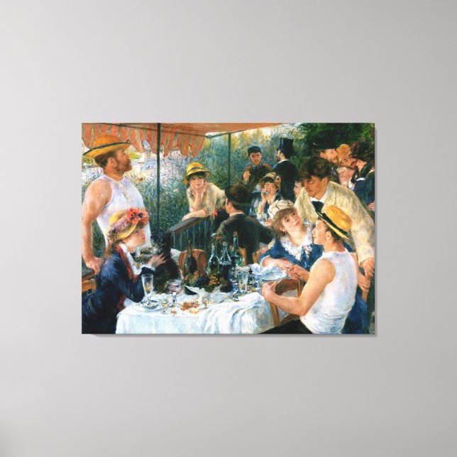 Renoir's Luncheon of the Boating Party (1881) Canvas Print (Front)