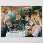 Renoir's Luncheon of the Boating Party (1881) Flyer<br><div class="desc">A classic artwork that has passed into the public domain and makes wonderful gifts and other products. One of many scenes he painted of people from his social circle, her including his future wife (playing with dog). Pierre-Auguste Renoir was one of the founders of the Impressionist movement. A very prolific...</div>