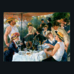 Renoir's Luncheon of the Boating Party (1881) Poster<br><div class="desc">A classic artwork that has passed into the public domain and makes wonderful gifts and other products. One of many scenes he painted of people from his social circle, her including his future wife (playing with dog). Pierre-Auguste Renoir was one of the founders of the Impressionist movement. A very prolific...</div>