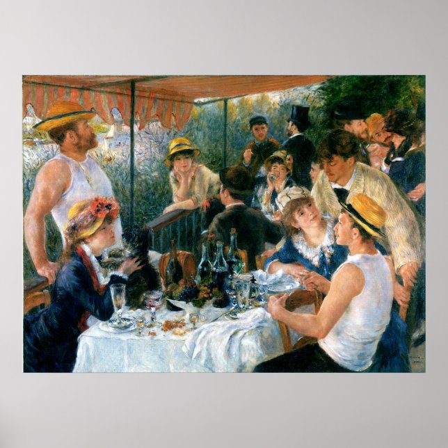 Renoir's Luncheon of the Boating Party (1881) Poster (Front)