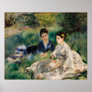 Renoir's On the Grass Poster