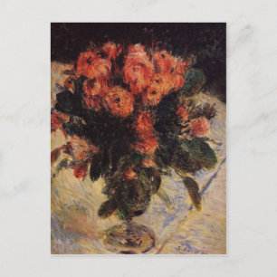 Renoir's Roses in a Vase Still Life Postcard