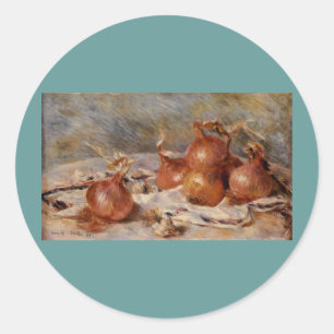 Renoir's Still Life with Onions (1881) Classic Round Sticker