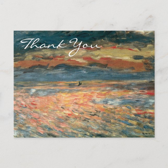 Renoir's Sunset at Sea Postcard (Front)