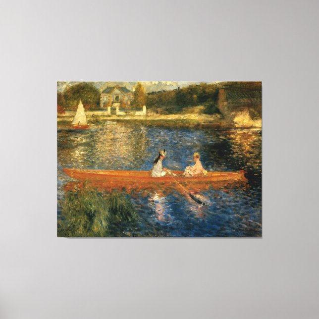 Renoir's The Seine at Asnières (The Skiff) ca 1879 Canvas Print (Front)