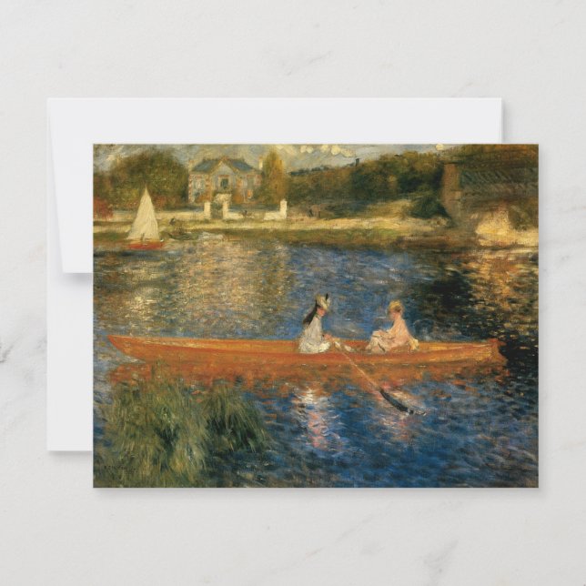 Renoir's The Seine at Asnières (The Skiff) ca 1879 Invitation (Front)