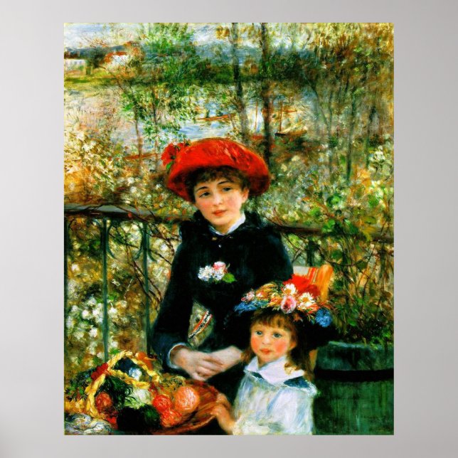 Renoir's 'The Two Sisters, On the Terrace' Poster (Front)