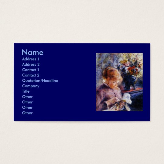 Renoir's Young Woman Sewing Business Card