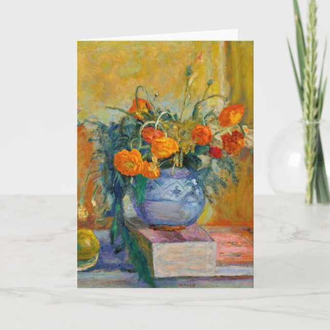 Renoncules au Vase Bleu | Pierre Bonnard Card (Front)