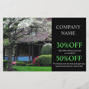 Renovation Construction lawn care landscaping Flyer