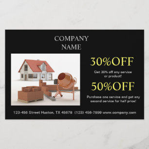 Renovation Home Remodeling Contractor Construction Flyer