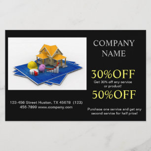 Renovation Home Remodeling Contractor Construction Flyer