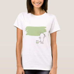 Renovation Paint The Labour Banner Cat Creativity T-Shirt