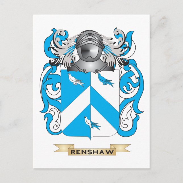 Renshaw Coat of Arms (Family Crest) Postcard (Front)