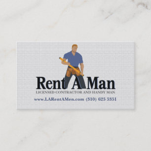 Rent A Men-Handy Man Business Card