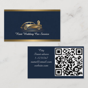 Rent car service QR code professional Business Card