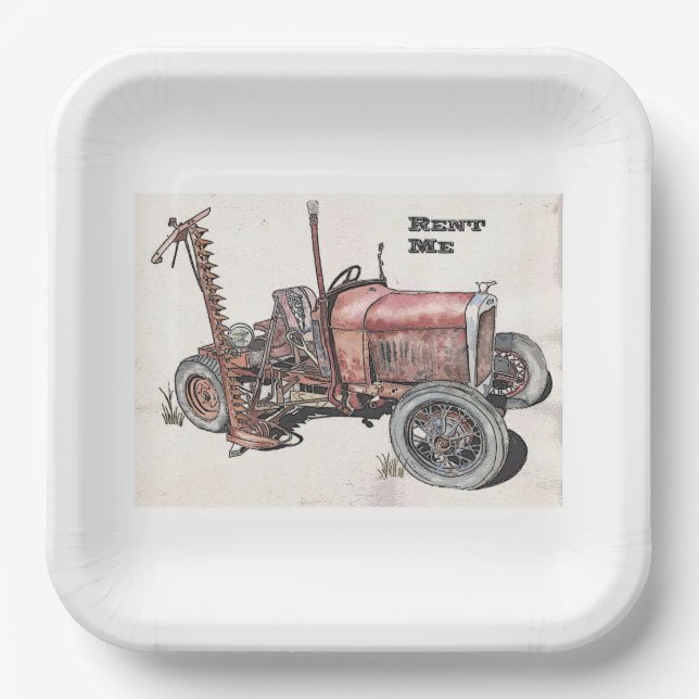 Rent Me Paper Plate (Front)