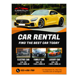 Rental Car Premium Professional Modern Photo Print