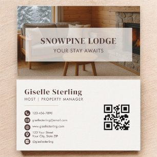 Rental Property Marketing QR Code Business Card