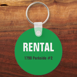 Rental unit real estate key ring
