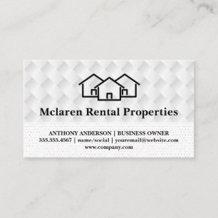 Rentals   Weave Pattern   Real Estate Business Card