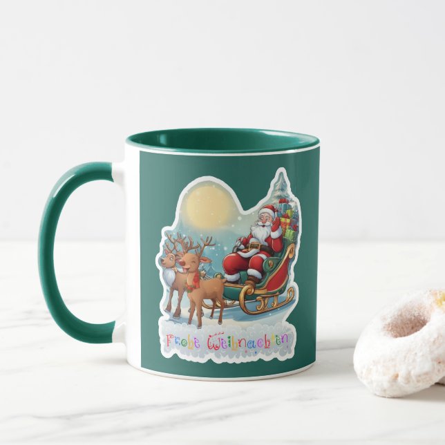 Rentierschlitten mit Rudi -  Mug (With Donut)