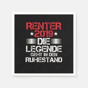 Rentner 2019 Die Legende Geht In Den Ruhestand Ren Napkin