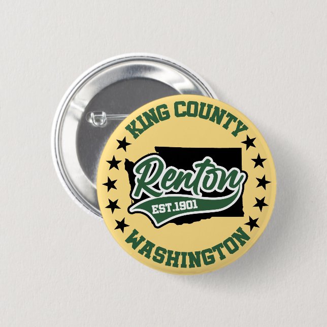 Renton,Washington 6 Cm Round Badge (Front & Back)