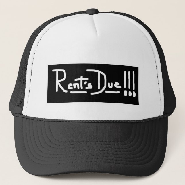 Rent's Due Custom Snapback Trucker Cap (Front)