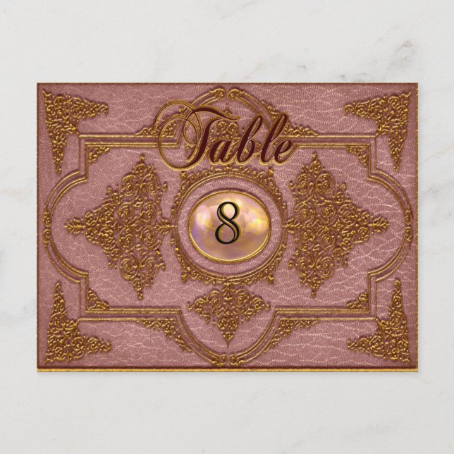 Renvoisié Liz Victorian Table Number Card (Front)