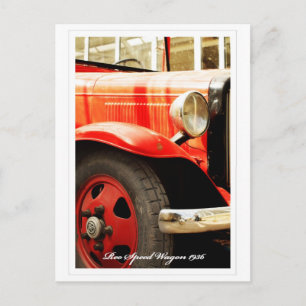 Reo Speed Wagon, Retro Fire Engine Postcard