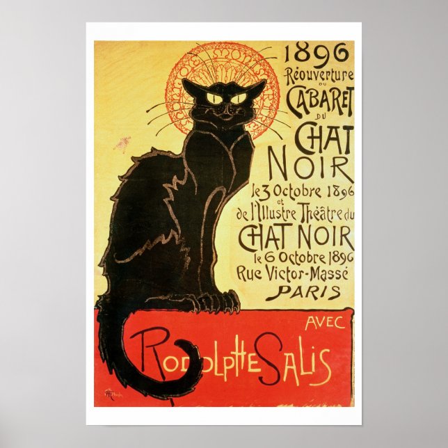 Reopening of the Chat Noir Cabaret, 1896 (colour l Poster (Front)