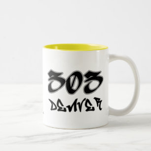 Rep Denver (303) Two-Tone Coffee Mug