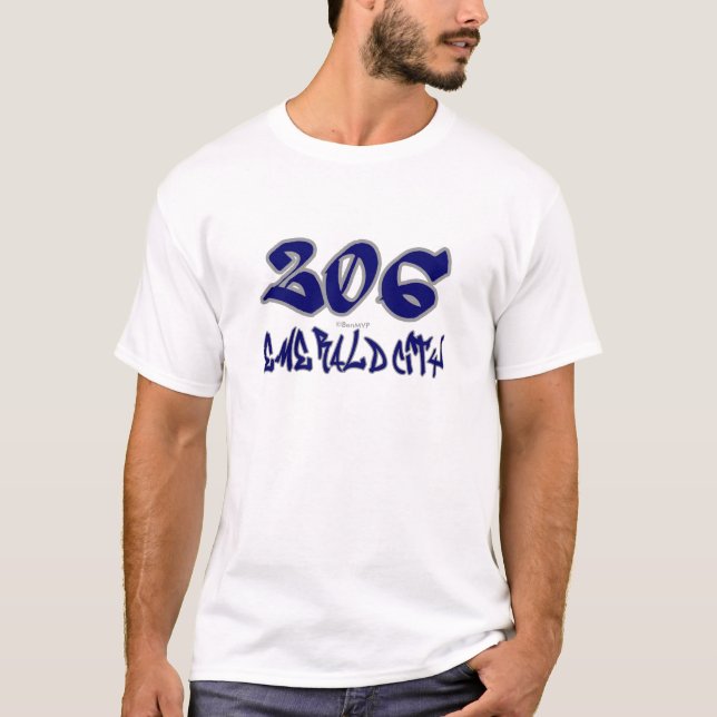 Rep Emerald City (206) T-Shirt (Front)