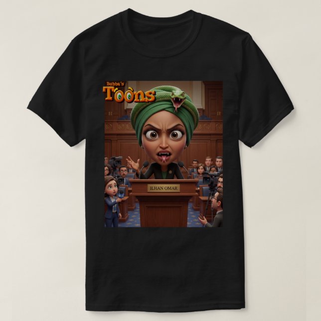 REP. ILHAN OMAR (D) MN - IS A SNAKE T-Shirt (Design Front)