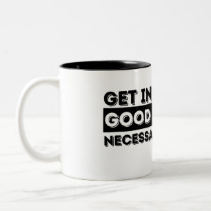Rep John Lewis quotes / get in good trouble, neces Two-Tone Coffee Mug
