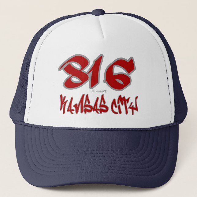 Rep Kansas City (816) Trucker Hat (Front)