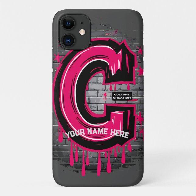 Rep Your Name: Customisable Graffiti Letter "C" Case-Mate iPhone Case (Back)