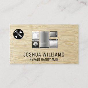 Repair Tools   Appliances   Wood Grain Business Card